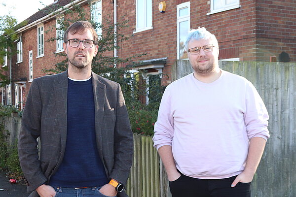 Sean Bennett with Lib Dem leader on the city council, James Wright.