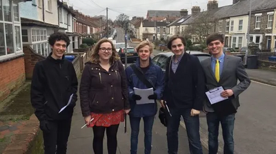 UEA students campaigning