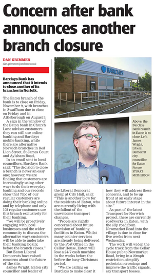 Barclays Eaton closure cutting